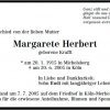 Krafft Margarete 1915-2005 Todesanzeige